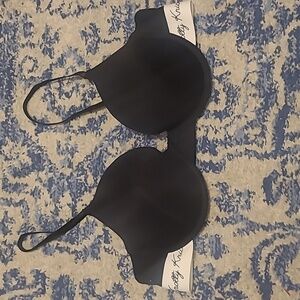 Knotty Knickers sz 36 D black white bra WL195